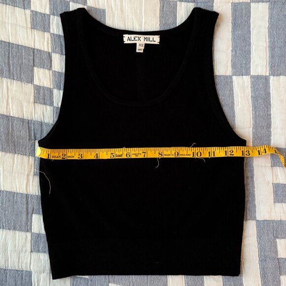 New Without Tags, Alex Mill Black Merino Wool Cropped Ava Tank, Black, Size XS - Picture 7 of 8